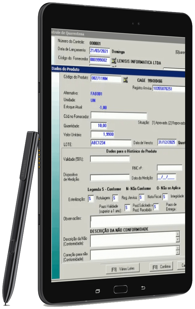 Mockup tablet Lenisis
